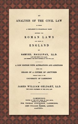 An Analysis of the Civil Law [1836] 1