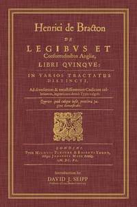 bokomslag de Legibus Et Consuetudinibus Angliae, Libri Quinque