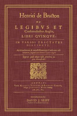 bokomslag de Legibus Et Consuetudinibus Angliae, Libri Quinque