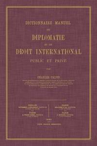 bokomslag Dictionnaire Manuel de Diplomatie et de Droit International