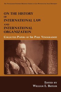 bokomslag On the History of International Law and International Organization