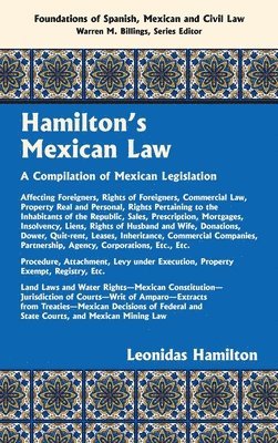 bokomslag Hamilton's Mexican Law [1882]