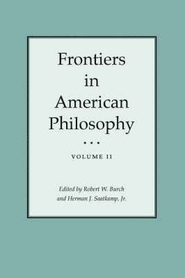 Frontiers In American Philosophy Vol I 1