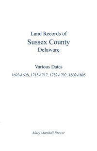 bokomslag Land Records of Sussex County, Delaware