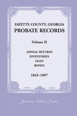 bokomslag Fayette County, Georgia Probate Records