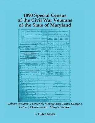 bokomslag 1890 Special Census of the Civil War Veterans of the State of Maryland