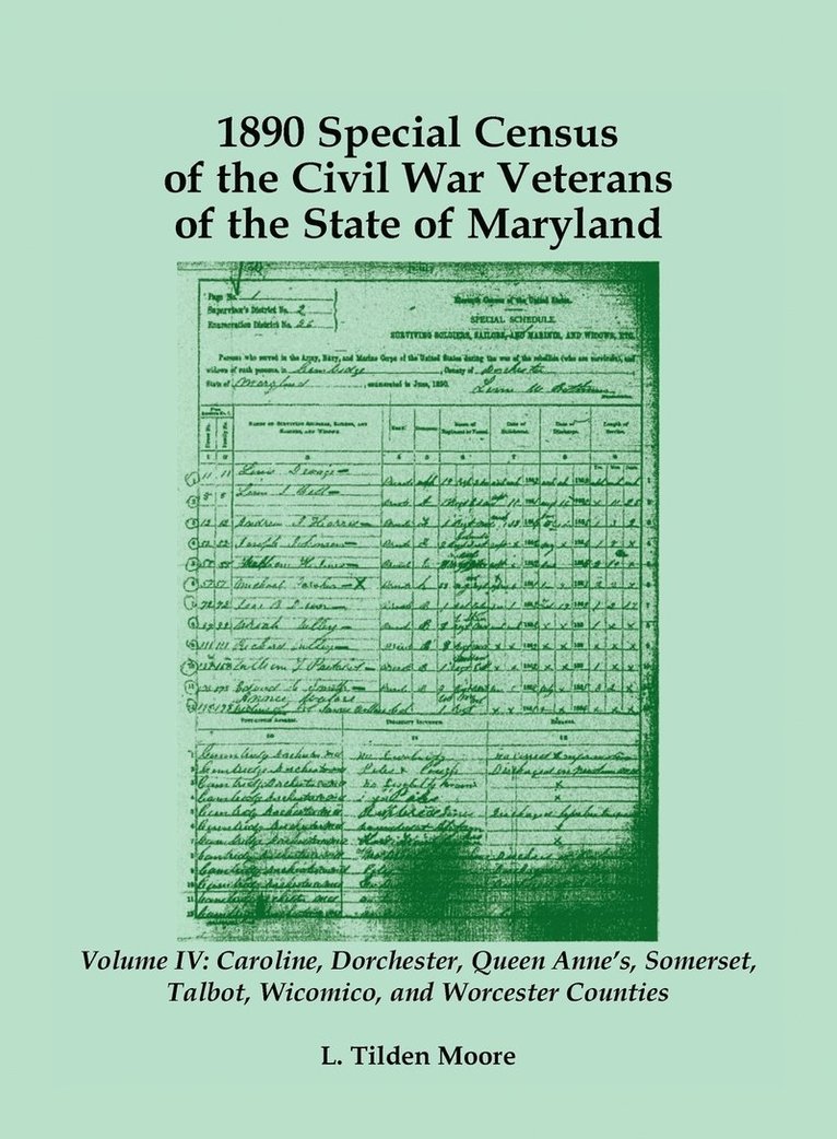 1890 Special Census of the Civil War Veterans of the State of Maryland 1