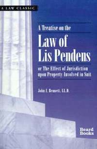 bokomslag Treatise on the Law of Lis Pendens