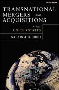 bokomslag Transnational Mergers and Acquisitions in the United States