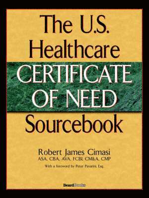 James Cimasi, Robert, Robert James Cimasi - U.S. Healthcare Certificate of Need Sourcebook, Häftad