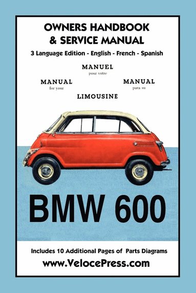 bokomslag BMW 600 Limousine 1957- 59 Owners Manual & Service