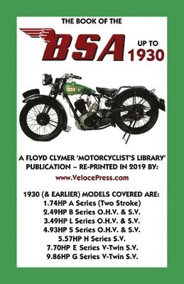 Book of the BSA Up to 1930 1