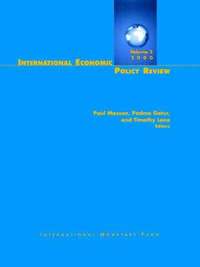 bokomslag International Economic Policy Review v. 2, 2000