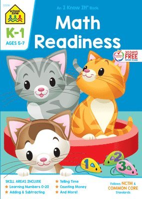 School Zone Math Readiness Grades K-1 Workbook 1