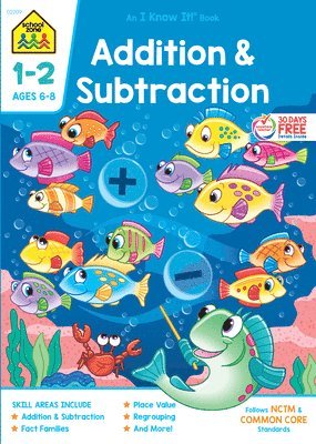 bokomslag School Zone Addition & Subtraction Grades 1-2 Workbook