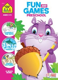 bokomslag School Zone Fun and Games Preschool Activity Workbook