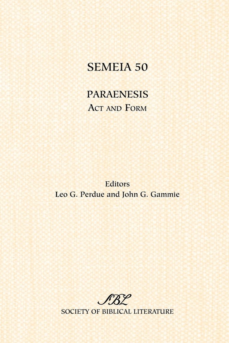 Leo G. Perdue, John G. Gammie - Semeia 50, Häftad