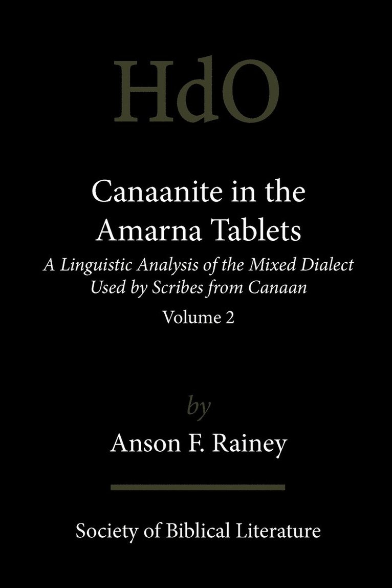 Canaanite in the Amarna Tablets 1