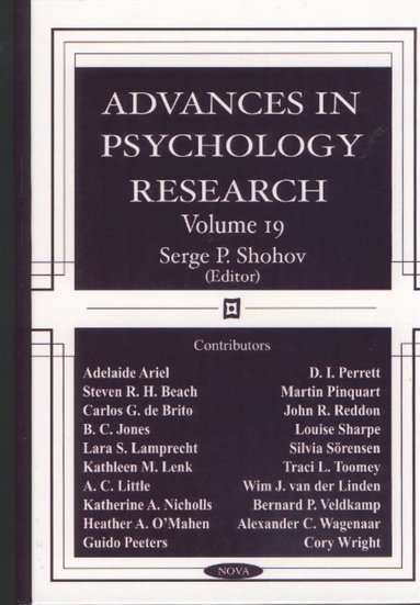 bokomslag Advances in Psychology Research