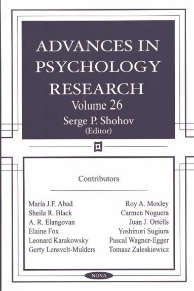 bokomslag Advances in Psychology Research