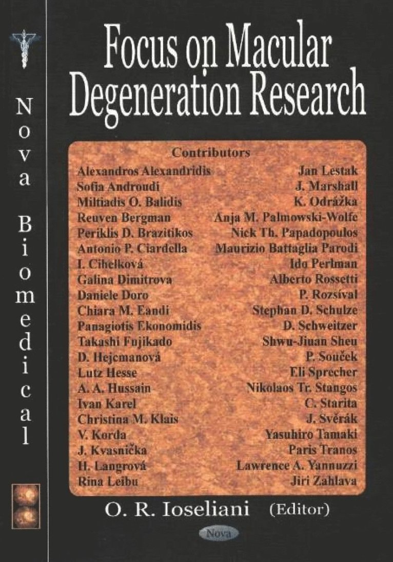 Susan Shannon - Focus on Macular Degeneration Research, Inbunden