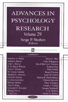 bokomslag Advances in Psychology Research