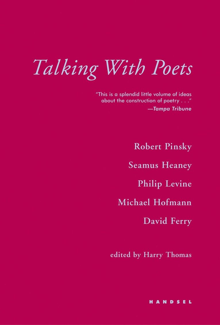 Harry Thomas - Talking With Poets, Häftad