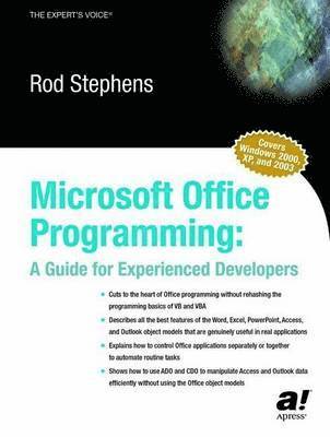 Office Programming: A Guide for Experienced Developers 1