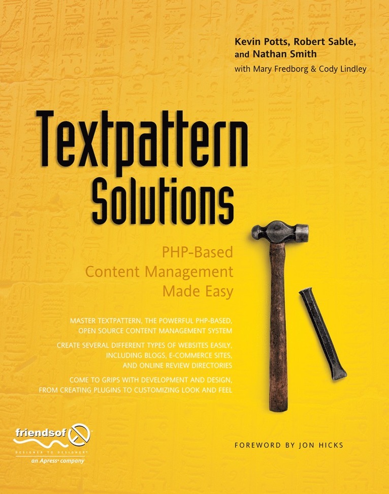 Cody Lindley, Kevin Potts, Robert Sable, Roderick Smith, Mary Fredborg, Lindley - Textpattern Solutions, Häftad