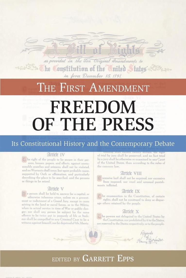 First Amendment, Freedom of the Press