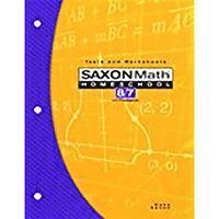 Saxon Math Homeschool 8/7 Tests and Worksheets 1