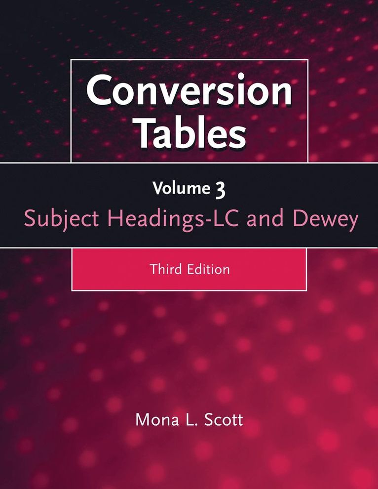 Mona L. Scott - Conversion Tables, Häftad