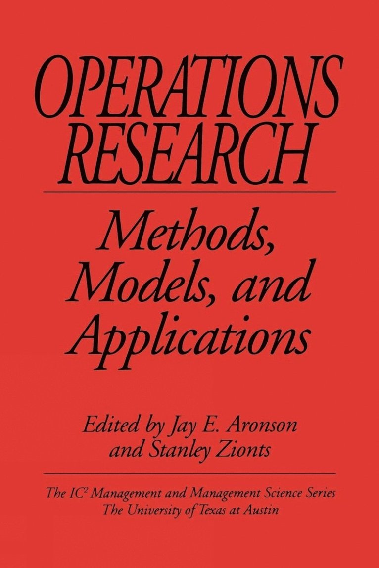 Jay E. Aronson, Stanley Zionts - Operations Research, Häftad