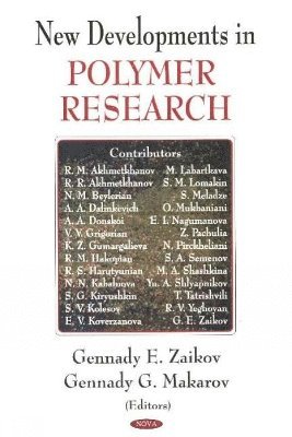 bokomslag New Developments in Polymer Research