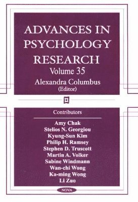 bokomslag Advances in Psychology Research