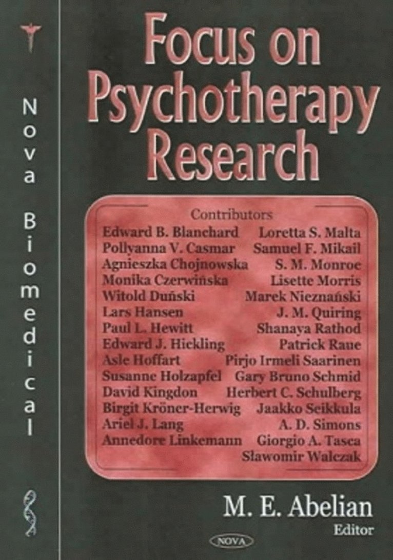 M E Abelian - Focus on Psychotherapy Research, Inbunden