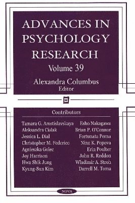 bokomslag Advances in Psychology Research