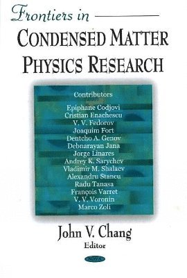 bokomslag Frontiers in Condensed Matter Physics Research