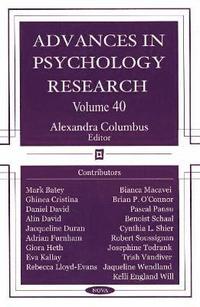 bokomslag Advances in Psychology Research
