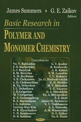 bokomslag Basic Research in Polymer & Monomer Chemistry