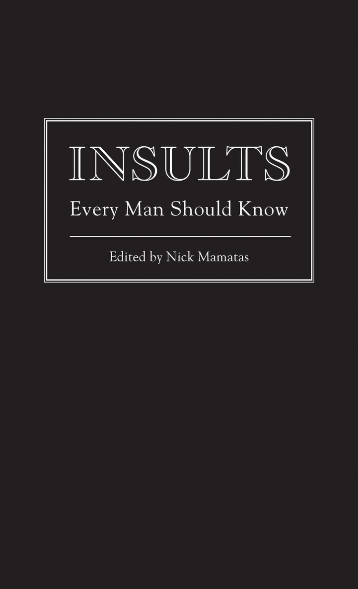 Insults Every Man Should Know 1