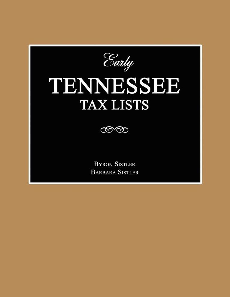 Early Tennessee Tax Lists 1