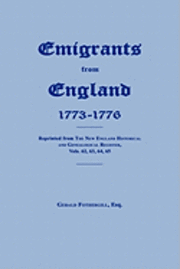 bokomslag Emigrants from England 1773-1776