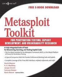 bokomslag Metasploit Toolkit for Penetration Testing, Exploit Development, & Vulnerability Research