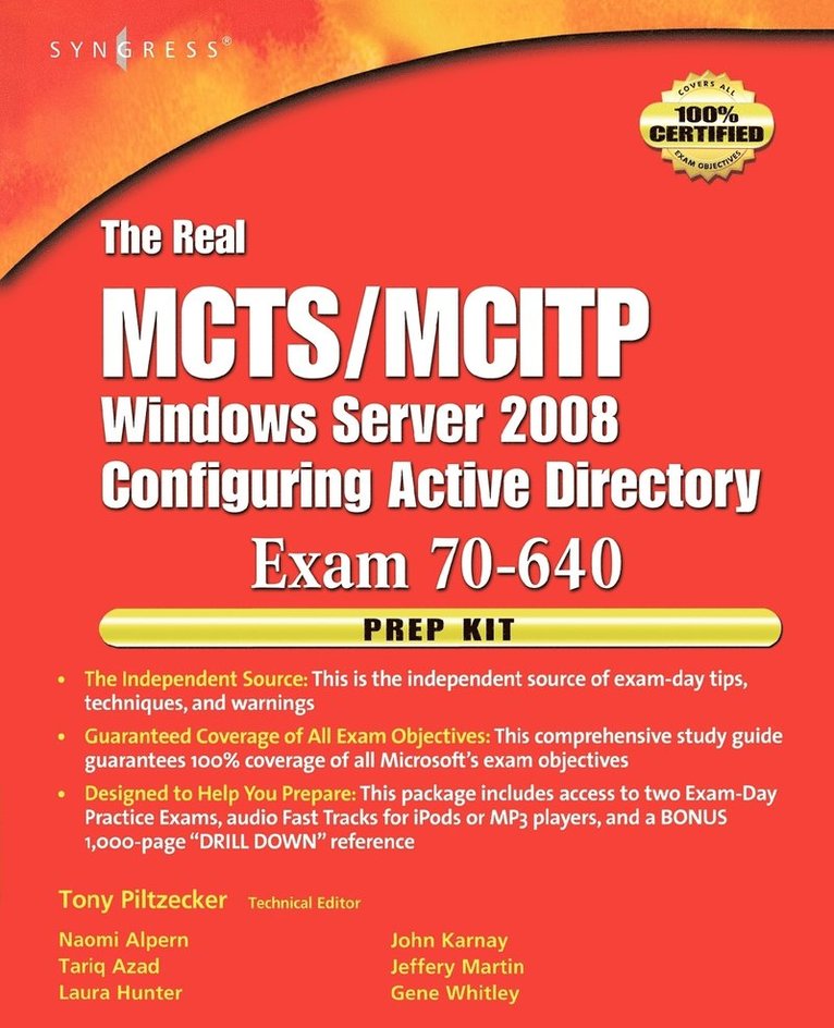The Real MCTS/MCITP Exam 70-640 Prep Kit Book/CD Package 1