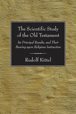 bokomslag Scientific Study of the Old Testament