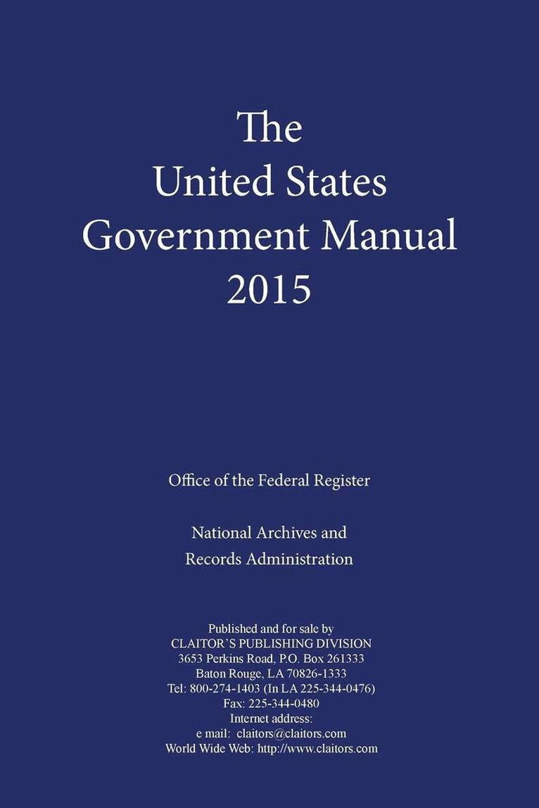 United States Government Manual 1