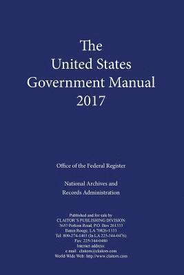 bokomslag United States Government Manual 2017
