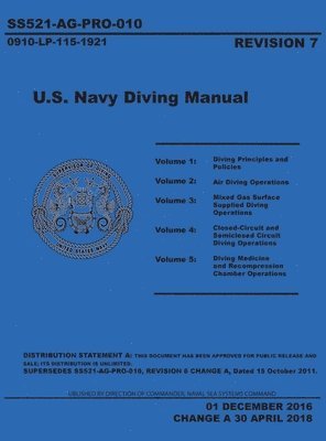 bokomslag U.S. Navy Diving Manual 7e