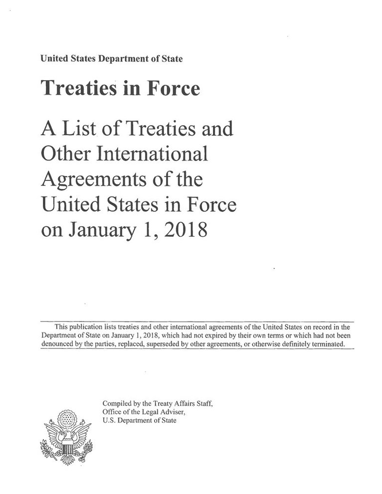 Treaties in Force 2018 1